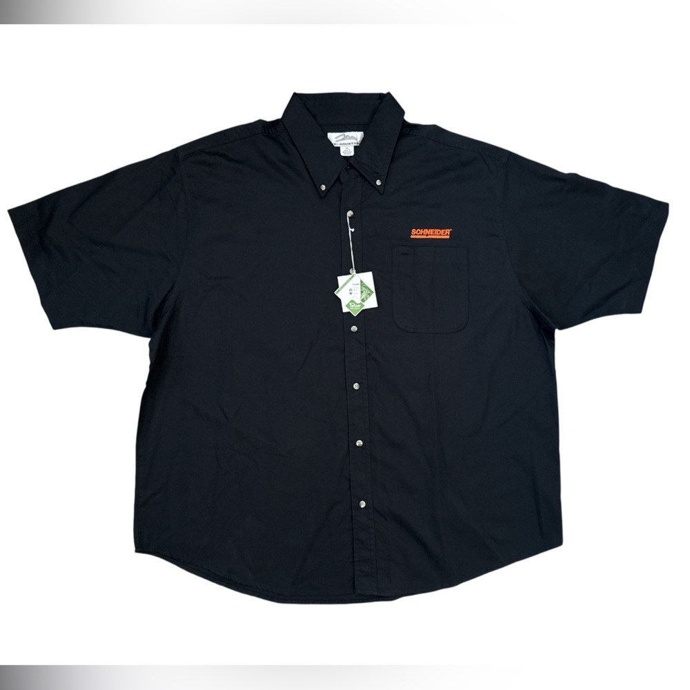 Tri-Mountain Schneider Black Casual Button Down Shirt Size 3XL New With Tag